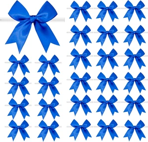 50 PZ Fiocchi per Cravatta Twist Nastro di Raso Fiocchi 3,3 Pollici Fiocchi Regalo Fiocchi Artigianali per G - Foto 1 di 8