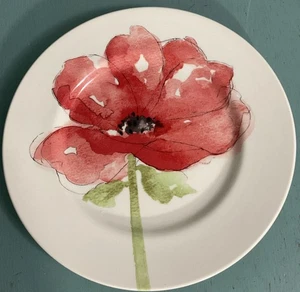 2er Set Royal Stafford rot rosa Mohn Teller 11" EUC Floral England Burslem - Bild 1 von 5