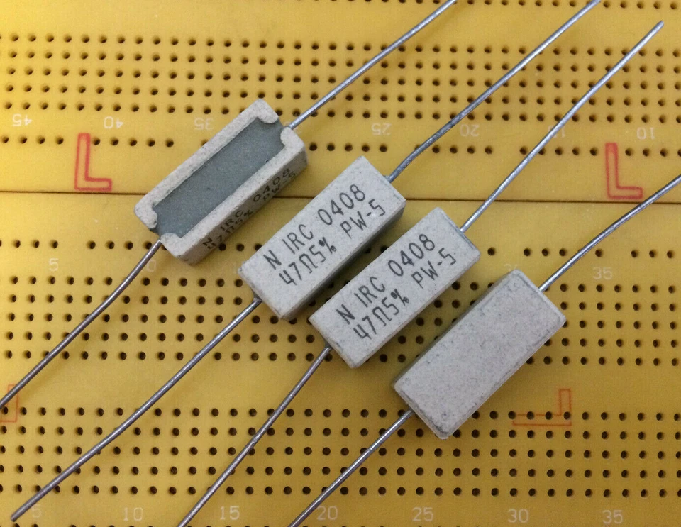 47 Ohm 5W 5% Wirewound Resistor Axial Square Ceramic High Power PW-5 Multi-Qty - Image 1 of 1