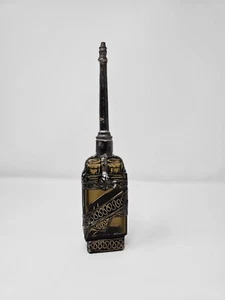 Antique metal worked overlay on glass Moroccan perfume bottle - Picture 1 of 5