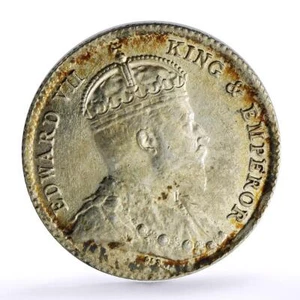 Hong Kong 5 cents King Edward VII Coinage Coat of Arms KM-12 silver coin 1905 - Picture 1 of 2