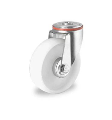 DER ROLLENDE SHOP Lenkrolle mit Rückenloch 125 mm Polypropylen