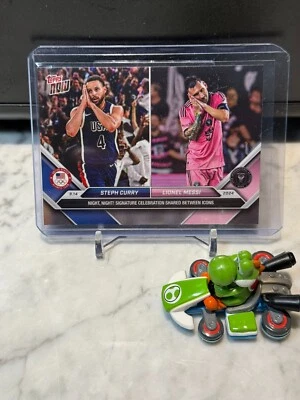 Steph Curry and Lionel Messi - Night, Night! - 2024 TOPPS NOW #128 HOT!! - Image 1 of 2