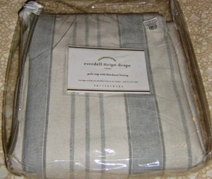 Pottery Barn Everdell Stripe Blackout 50" x 63" Drape Panel - NEW - Picture 1 of 3