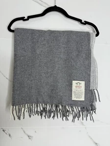 AVOCA THE MILL IRELAND Cashmere Blend Plaid Throw 55” X 58” Blankets Gray - Picture 1 of 8