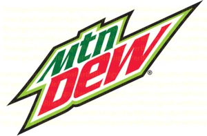 Mountain Dew Sticker 100mm length | toolbox, car window, laptop Set of 2 - Picture 1 of 2