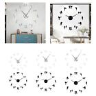 Large 3D DIY Wall Clock, Quiet Frameless Mirror Surface Sticker Art Karate