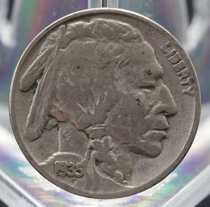 RDA Buffalo 1935 níquel en muy buen estado "moneda de error" - Imagen 1 de 2