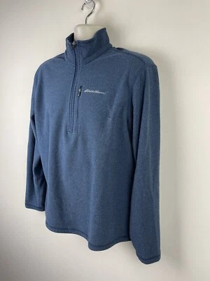 ¡COMO NUEVO! EDDIE BAUER HOMBRE 1/4 CREMALLERA POLAR TÉRMICO Talla M Foto 1 de 4