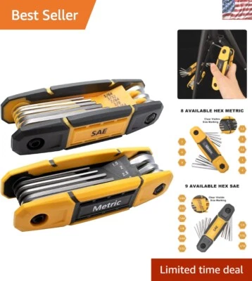 17 PCS Metric & SAE Allen Wrench Set - Comfort and Precision Unleashed - Image 1 of 4