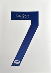 Steve Yeager Signed Blue Jersey Number Only 8 Inches #7 Dodgers PSA 5A82551 - Picture 1 of 3