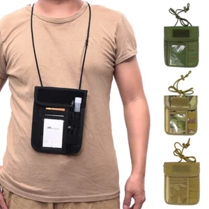 Tactical Molle ID Holder Pouch Folder Organizer Bag Military Nylon Chest Hanging - Picture 1 of 17
