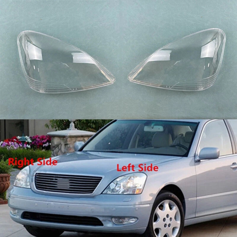 Пара крышек крышек объективов фар корпус крышка маска клей для Lexus LS430 2001-2003 - Изображение 1 из 4