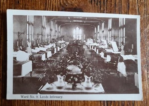 Vintage Hospital Postcard - Leeds Infirmary - Ward Number 9 Original - Unposted - Picture 1 of 3