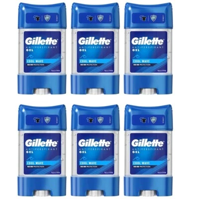 Gillette Deodorant Stick Antiperspirant Cool Wave Men 70ML x 6