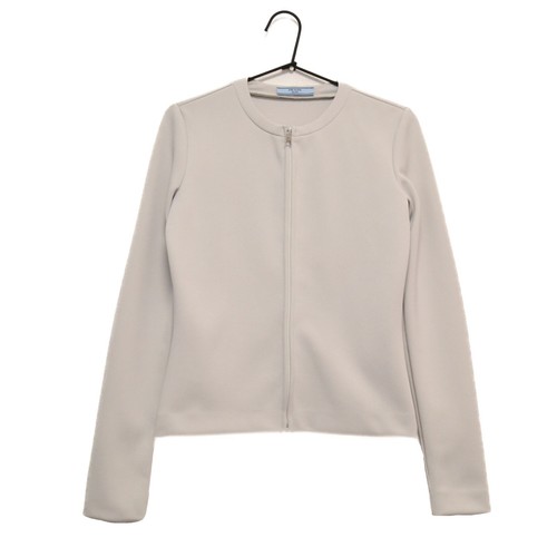 Giacca donna PRADA Milano Designer full zip grigia taglia 40 Made in Italy
