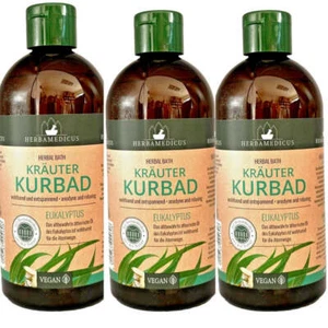 3x500 ml Herbamedicus Kräuterbad 500ml Kräuter Kurbad Eukalyptus - Bild 1 von 1
