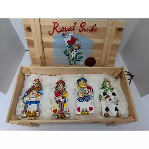 Kurt S Adler Polonaise Royal Suite set ornamento in vetro /4 in cassa di legno - Foto 1 di 7