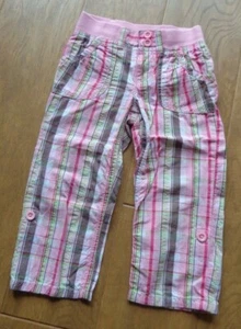 SONOMA girl's EUC sz 5 pinks/multi color capri adjustable length slip on pants   - Picture 1 of 6