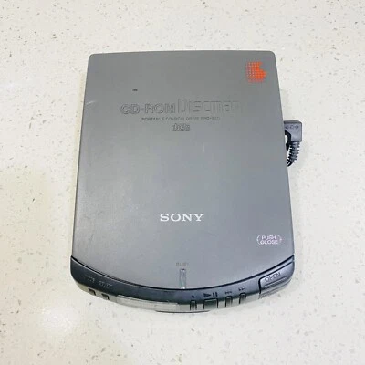 Sony Discman Portable External CD-ROM Drive PRD-650 w/ Battery Case Works - Image 1 of 4