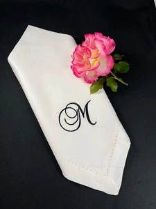 Dinner Napkins, Embroidered, 4, 6 or 12, Personalized, Monogrammed, Free Shippin - Picture 1 of 12
