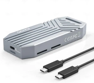 40Gbps M.2 2280 NVMe SSD Enclosure, Thunderbolt 3/4 USB 4/3.0/2.0 Aluminium - Picture 1 of 9