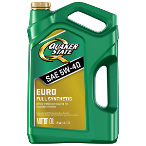 Quaker State Euro Full Synthetic 5W-40 Motor Oil, 5-Quart Jug Bottle