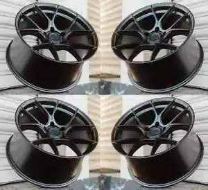 19" Aodhan AH11 Wheels 19x8.5 +35 5x120 Matte Black Rims Set 73.1 - Picture 1 of 6