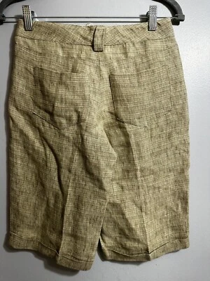 Etro Women's Tan Linen  4 Pocket Bermuda Italy Shorts Size 38 - Image 1 of 4