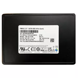 Original Samsung PM9A3 1.92TB SSD NVME PCIE 4.0 MZ-QL21T90 MZQL21T9HCJR-00A07 - Picture 1 of 1