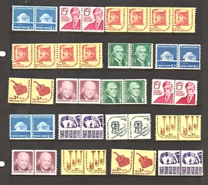 US Collection of 18 Coils Line Pairs Americana and others MNH - Picture 1 of 1