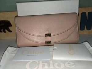 CHLOE LEATHER WALLET IN NUDE PINK COMPLETE INCLUSION USED - Picture 1 of 11