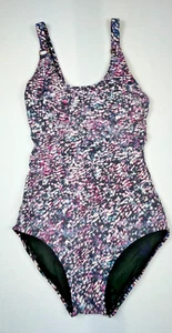 Calvin Klein Womens MultiColor One-Piece Swimsuit Size 14 - Picture 1 of 12