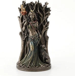 8 1/4" Hécate Diosa Griega de la Magia y Su Perro - Imagen 1 de 5