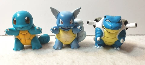 VINTAGE TOMY CGTSJ POKEMON SQUIRTLE WARTORTLE BLASTOISE 1.5'' FIGURE LOT Cover