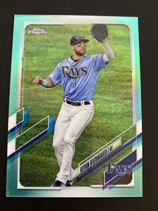 2021 Topps Chrome Aqua Wave Refractor Kevin Kiermaier SP #/199 Rays Color Match - Picture 1 of 2