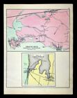 1900 carte Stuart cou Maine Prouts plage de Scarborough et lac Greenville Moosehead