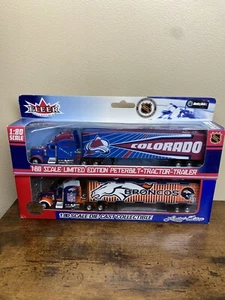 Fleer Lot Of 2 Peterbuilt 1:80 Colorado Avalanche & Denver Broncos Semi Trucks - Picture 1 of 17
