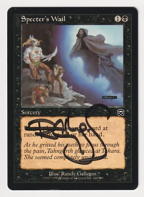 Signed Specter's Wail Proof MP Mercadian Masques Artist Randy Gallegos MTG AP! - Image 1 of 2