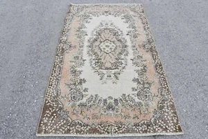 Türkischer Teppich, Bunter Teppich, Anatolische Teppiche, 3,9x6,7 ft Vorleger, Vintage Teppiche - Bild 1 von 6