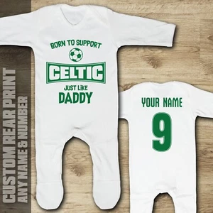 Celtic - Fußball - Born to Support - Baby Strampler Anzug - Bild 1 von 4