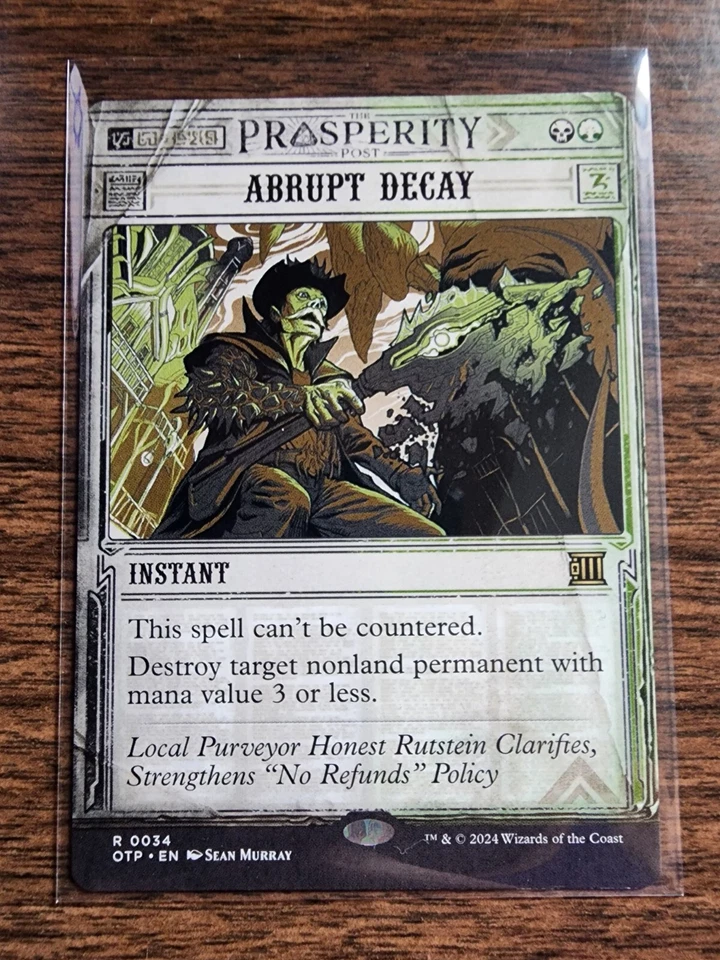 MTG [1×] Abrupt Decay - Showcase NM - Breaking News  - Image 1 of 1
