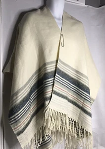 Schal von Maurice Halstuch cremefarben mit Pin Neu mit Etikett One Size Sarape - Bild 1 von 8
