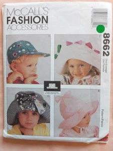 McCall's 8662 Infant/Child's Playful, Practical Hats Pattern - Picture 1 of 2