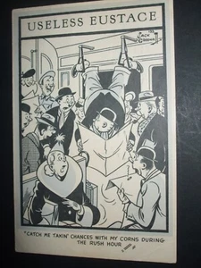 60s Raphael Tuck COMIC USLESS EUSTACE London Underground TUBE TRAIN Commute - Bild 1 von 1