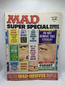 1975 MAD Magazine Super Special Number Sixteen 16 With All Madhesives Stickers - Picture 1 of 11