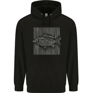 Carp Lines Fishing Fisherman Fish Angling Childrens Kids Hoodie - Picture 1 of 37