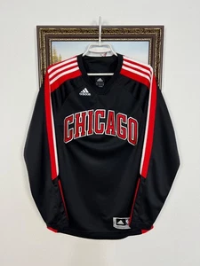Vintage Adidas Chicago Bulls Warm Up Shooting Jersey Sweatshirt NBA Mens Size M - Picture 1 of 19