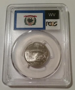 2005 S Clad West Virginia State Quarter Proof PR70 DCAM PCGS Flag Label (B) - Picture 1 of 2