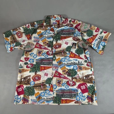 NFL Reyn Spooner San Francisco 49ers Super Bowl Hawaiian Shirt Button Up 2XL - Image 1 of 4